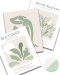 HesenDot Unframed Sage Matisse Wall Art Set of 3,Abstract Matisse Wall Decor,Quality Canvas Prints for 12x16IN,Art Posters Decor