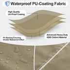 Outdoorlines Outdoor Waterproof Patio 4-Seater Couch Cover - Uv Resistant Patio Sofa Furniture Covers Weatherproof Heavy Duty Glider Covers For Outdoor Furniture, 104Wx32.5Dx33H Inches, Camel