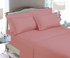 Elegant Comfort Luxury Soft Bed Sheets 1500 Premium Hotel Quality Microfiber Softness Wrinkle And Fade Resistant (6-Piece) Bedding Set, Queen, Dusty Rose