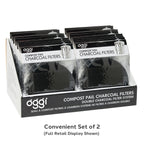 Oggi Set Of 2 Charcoal Filters- Replacement Charcoal Filter For Countertop Compost Bin With Lid, Eco Friendly Products