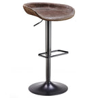 npd furniture and more New Pacific Direct Rouge PU Leather Gaslift Bar Stool - Vintage Coffee Brown