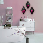 3 Pcs Pink Wall Decor Pink Rose Bathroom Decor Farmhouse Pink Bedroom Decor Inspirational Wood Office Wall Art With Accept Let G