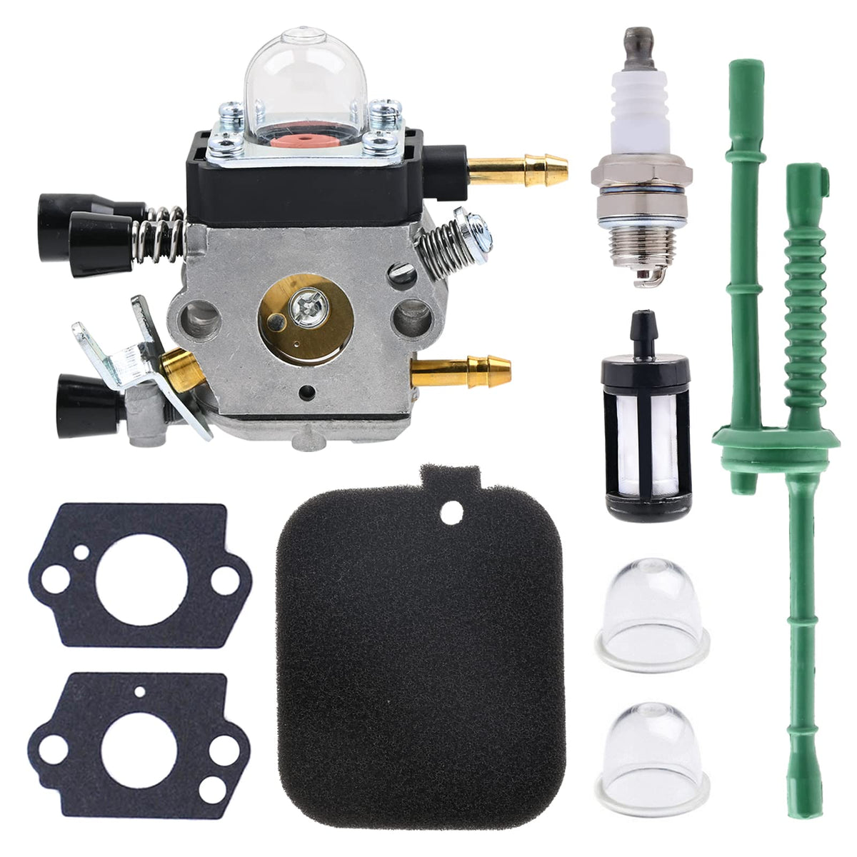 Fitbest C1Q-S68 Carburetor With Tune Up Service Kits Fit For Stihl Bg45 Bg46 Bg55 Bg65 Br45C Sh55 Sh85 Leaf Blower 4229 1200 606