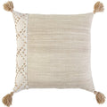 Rizzy Home Color Block 20" x 20" Down Pillow with Poly Pet Cover Ivory/Blush