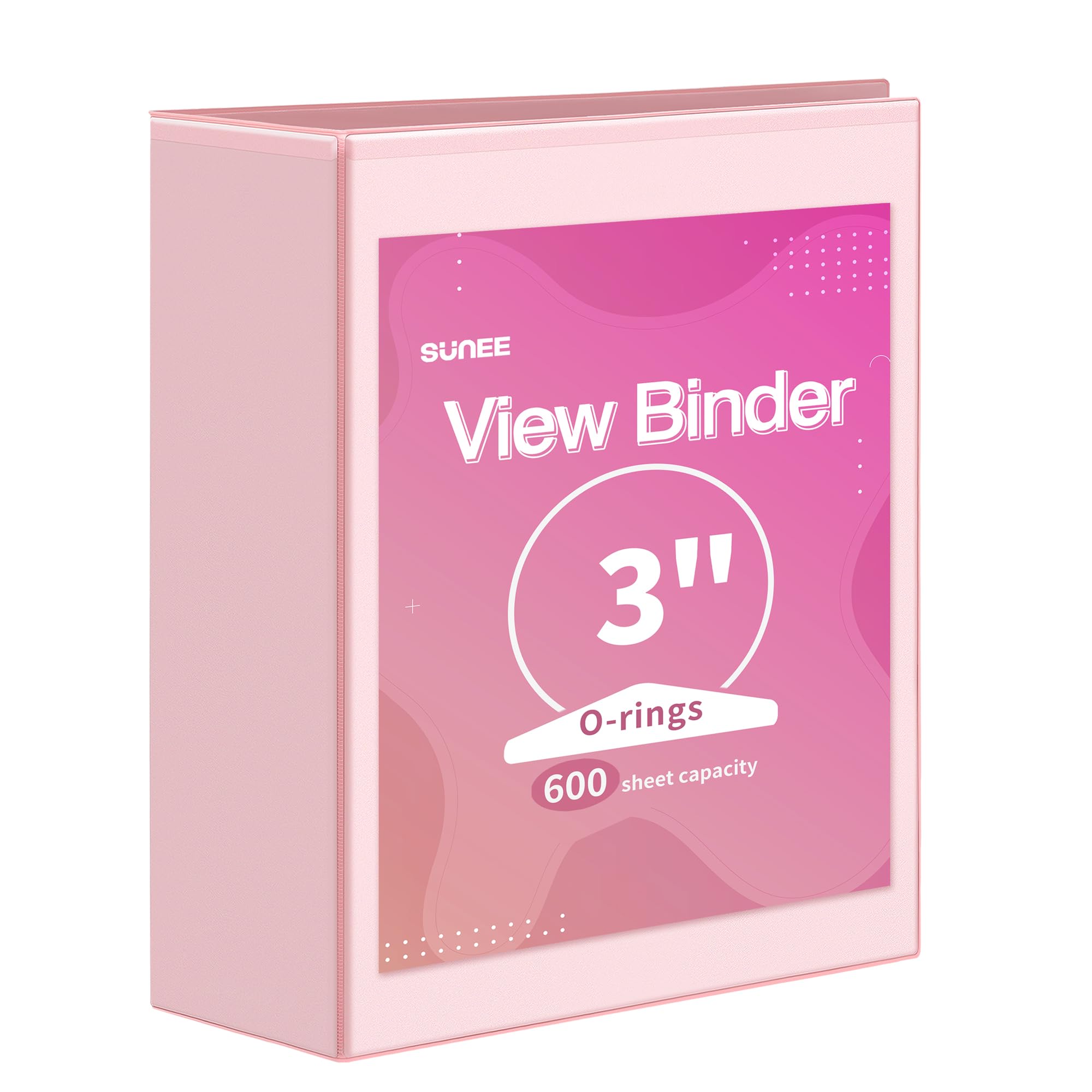 Sunee 3 Ring Binder 3 Inch 1 Pack, Clear View Binder Three Ring Pvc-Free (Fit 8.5X11 Inches) For School Binder Or Office Binder