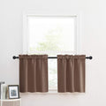 Nicetown Short Curtains For Cafe - Thermal Insulated Light Reducing Blackout Small Window Tier Drapes For Half Window/Bedroom Th