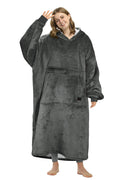 Catalonia Full Body Blanket Hoodie Sweatshirt, Extra Long Oversized Comfortable Sherpa Lounging Pullover for Adults, Gift for Wo