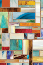 ARTSCAPE Montage Privacy Window Film - 24 x 36, Non-Adhesive, UV Protection, Easy Apply, Removable, Vibrant Colored Pattern, Made in USA