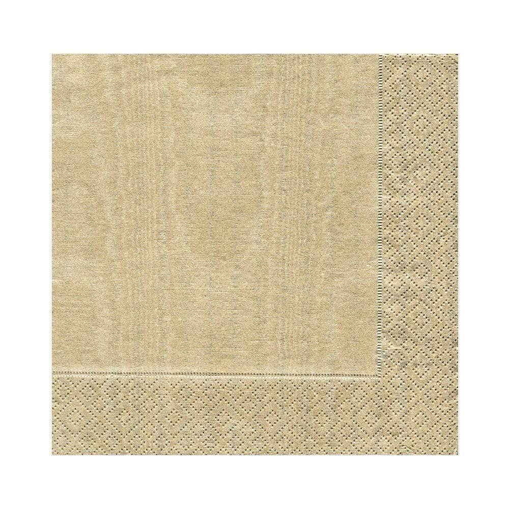 Entertaining With Caspari Luncheon Napkin, Moire Gold, 20-Pack
