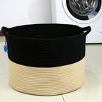 Casaphoria Xxxlarge Cotton Rope Basket Woven Laundry Basket Blanket Basket Basket With Handle Comforter Cushions Storage Bin Thr