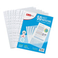 Rubex Sheet Protectors 8.5 X 11 Inch Clear Page Protectors Plastic Sleeves Reinforced 11 Hole Fit For 3 Ring Binder Top Loading
