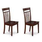 East West Furniture DUCA5-MAH-W Dudley 5 Piece Room Furniture Set Includes a Rectangle Kitchen Table and 4 Dining Chairs, 36x60 Inch, Mahogany
