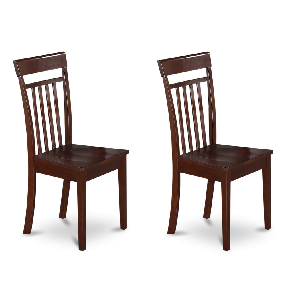 East West Furniture 6 Piece Set Contains a Rectangle Kitchen Table and 4 Dining Chairs with a Bench, Mahogany Finish