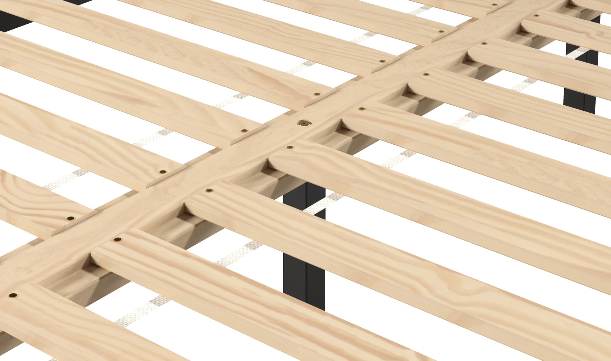 Steve Silver Furniture Nix Queen Platform Bed, 28-Slat Dual Zone Support, Contemporary, Farmhouse, Mid-Century, Modern, Traditional, Solid Pine Wood, 82.01&quot; L x 62.48&quot; W x 12.24&quot; H, Black