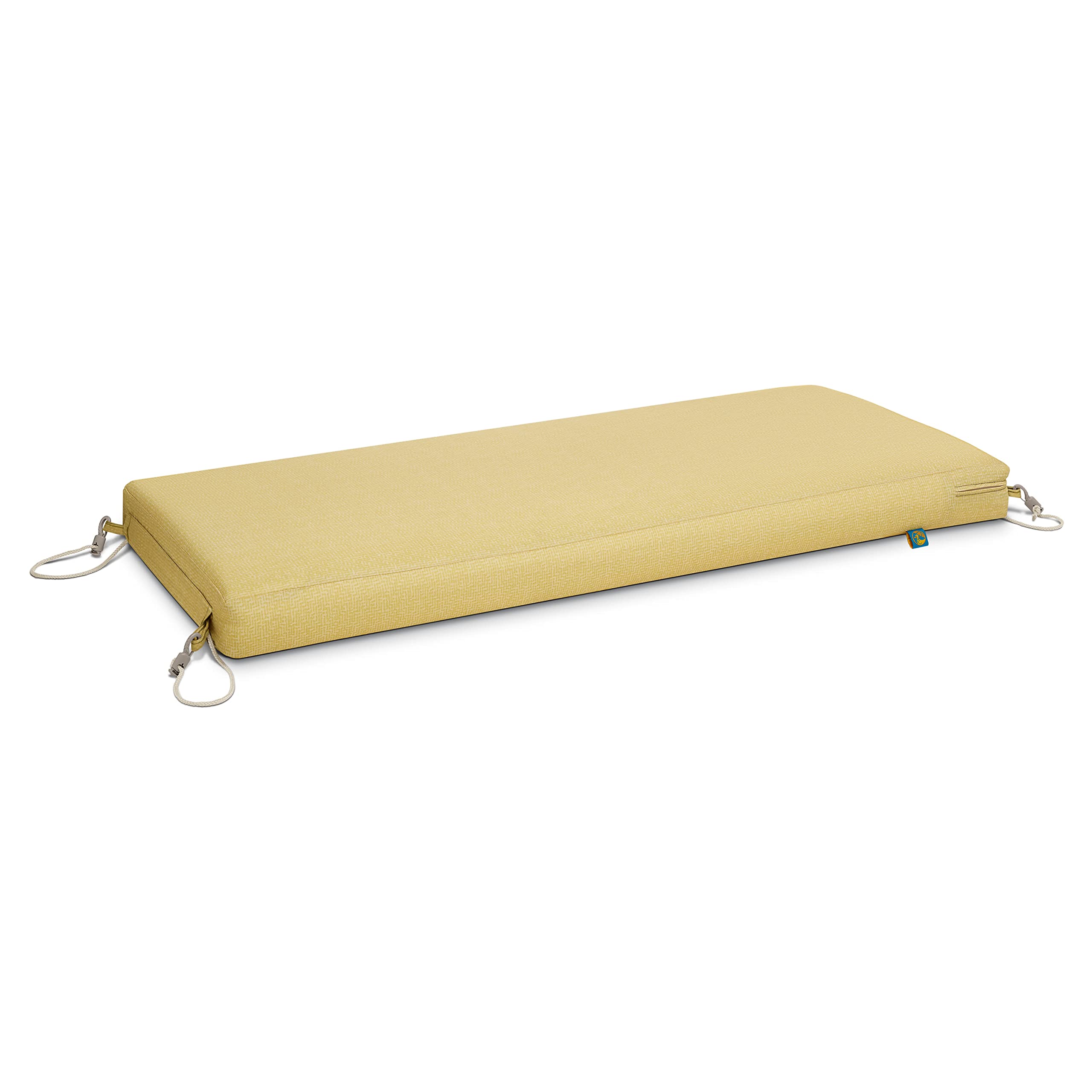 Duck Covers Weekend Water-Resistant Outdoor Bench Cushion, 59 X 18 X 3 Inch, Straw, Patio Furniture Cushions