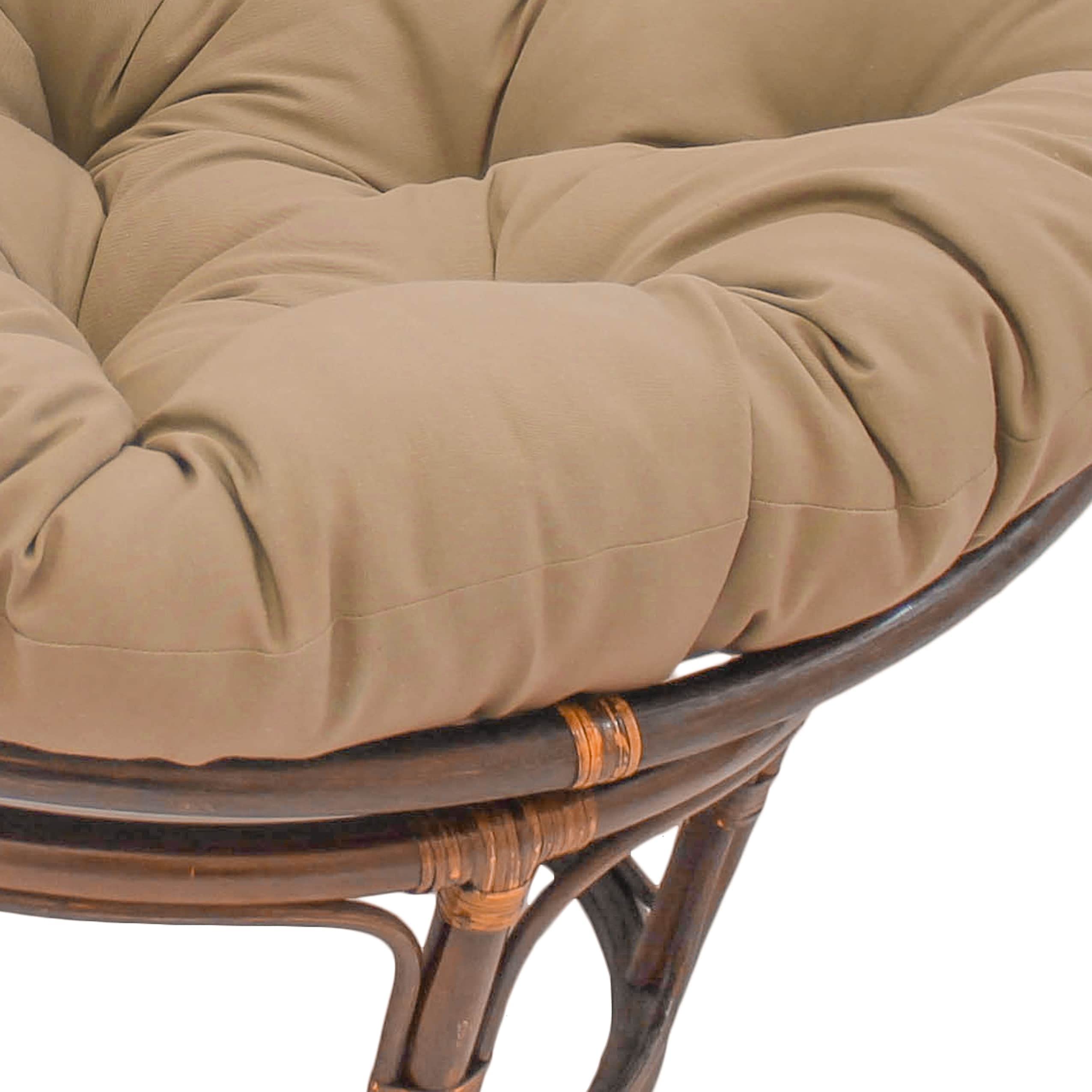 Blazing Needles Twill Papasan Cushion, 52&quot; x 6&quot; x 52&quot;, Toffee