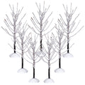 7 Pieces Mini Christmas Decor Trees,Snow Covered Branch Village Trees,Artificial Christmas Village Displays Tree, Winter Snow Mo