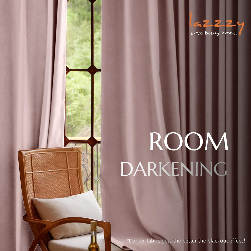 Lazzzy Pink Velvet Curtains Room Darkening Thermal Insulated Curtains 72 Inch Long Window Drapes For Bedroom Living Room Super Soft Luxury Window Treatment 2 Panels Rod Pocket