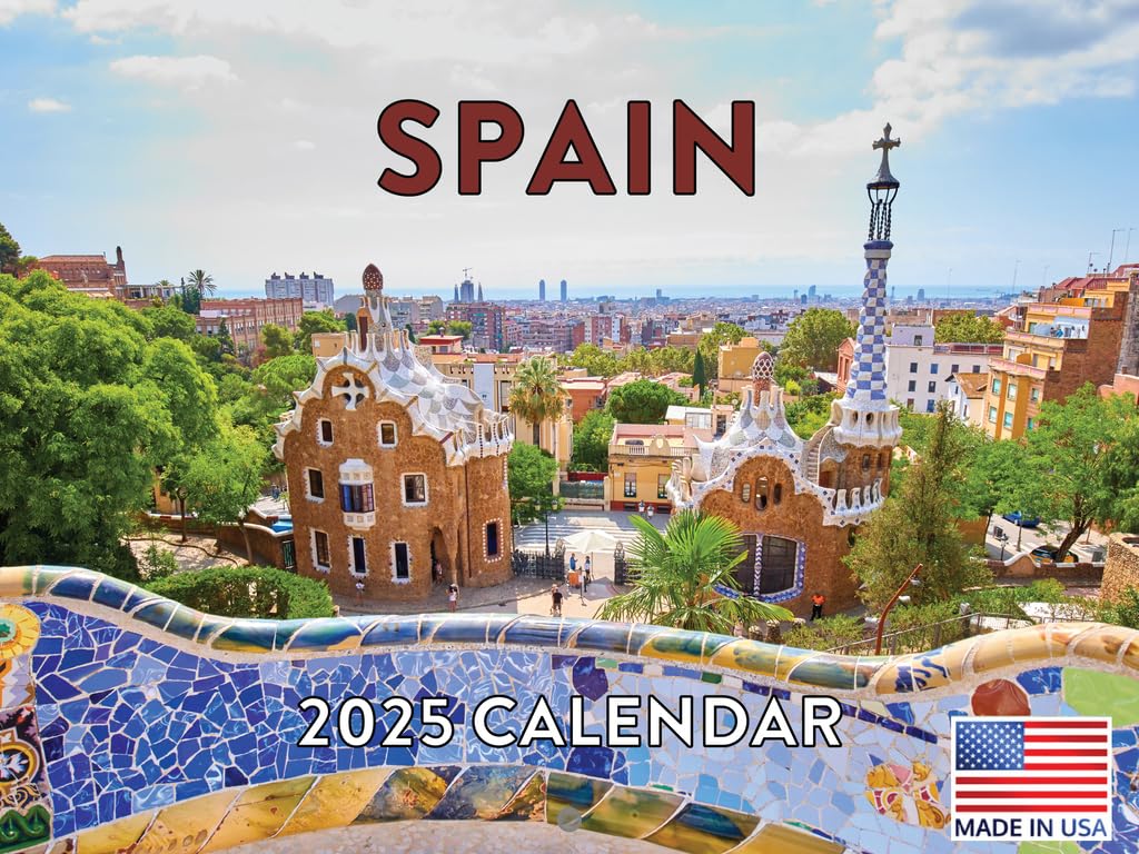 Spain Calendar 2025 Monthly Wall Calender 12 Month | American Made In The Usa