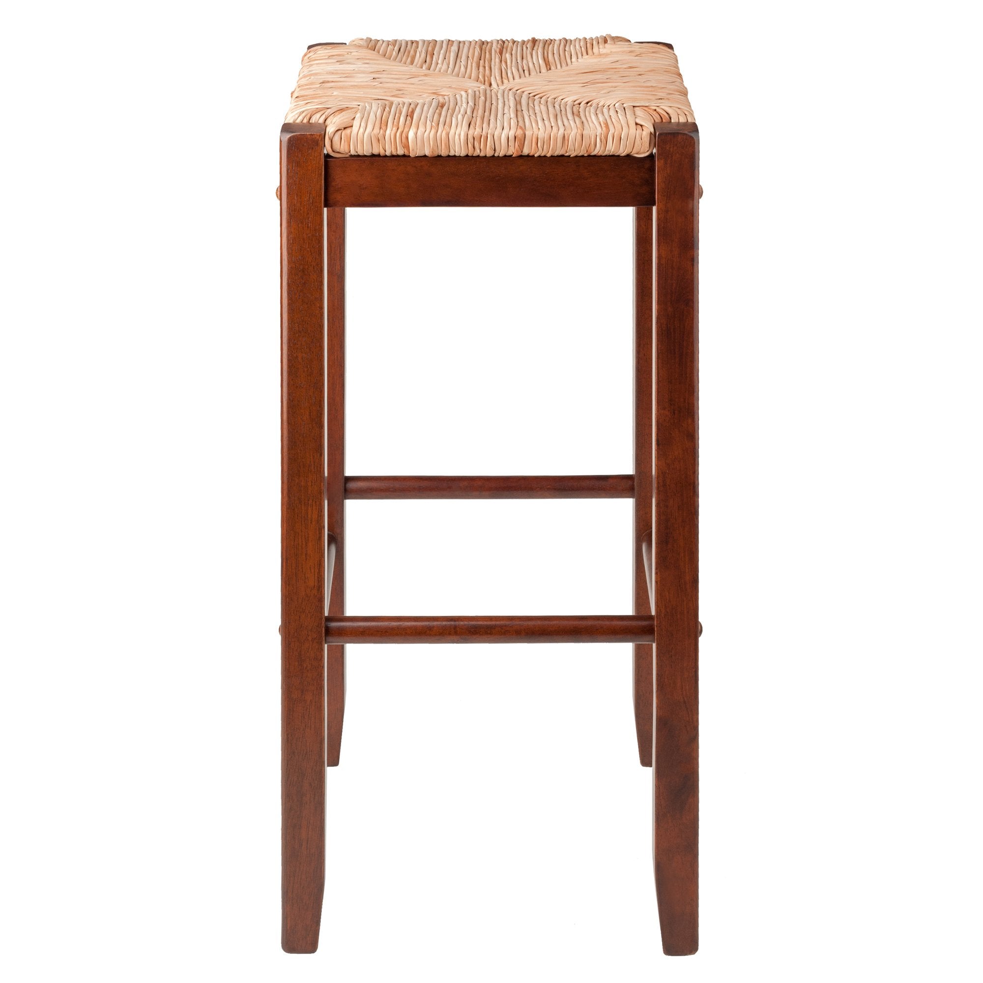 Winsome Bar Stools Rush Seat Kaden Set, Walnut, 29&quot;, 2 Piece
