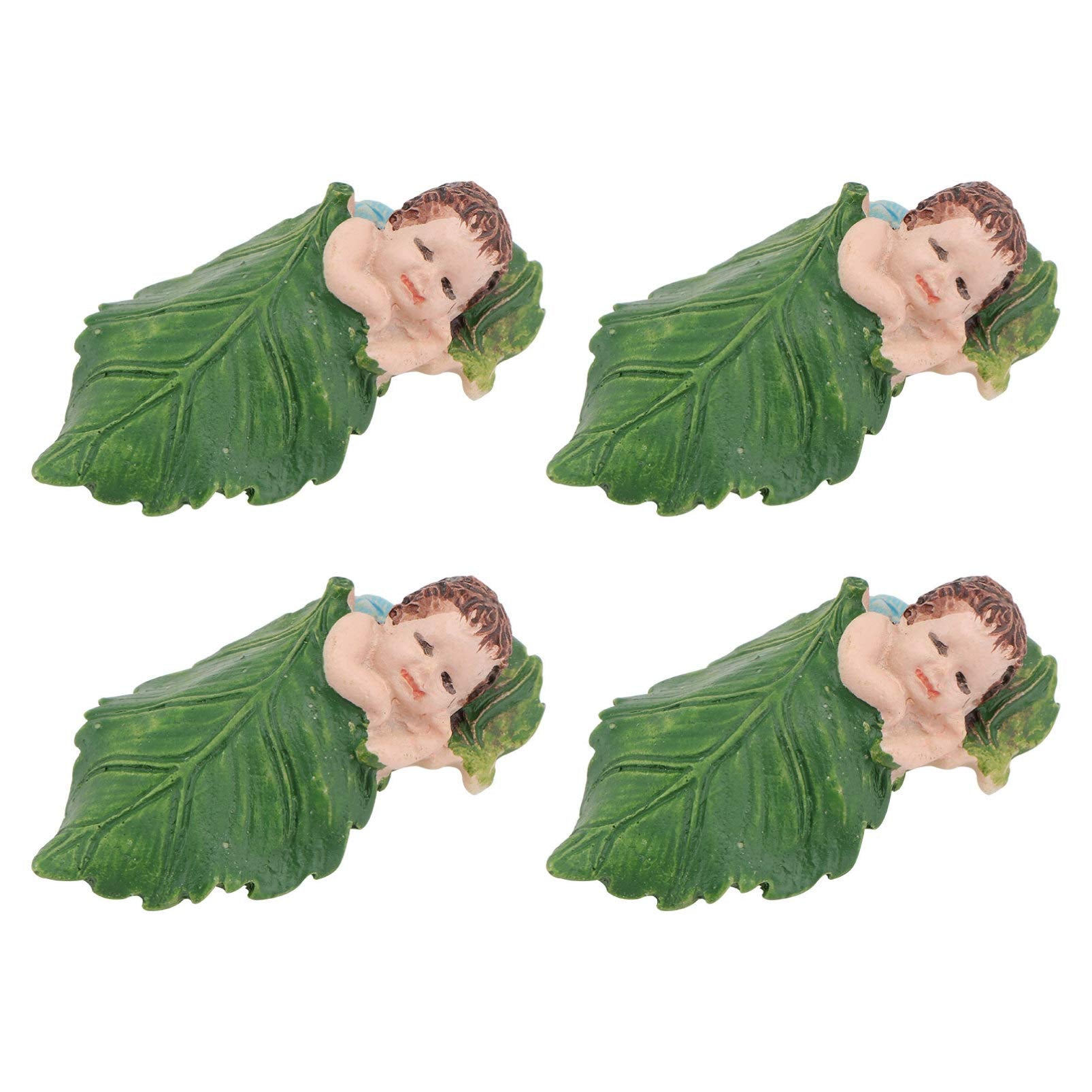 Cabilock 5Pcs Fairy Garden Figurines Miniature Sleeping Angel Ornament Diy Fairies Figure Dollhouse Decoration For Landscape Sce