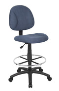 Boss Office Products Ergonomic Works Drafting Chair without Arms in Blue