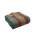 Pendleton Yakima Camp Wool Throw Blanket, Green Heather Mix, One Size