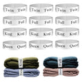 Zjcahxj 12Pcs Bed Sheet Organizers And Storage Bands For Closet Organization Linen Labels King Twin Full Queen Bedding Bands Ela