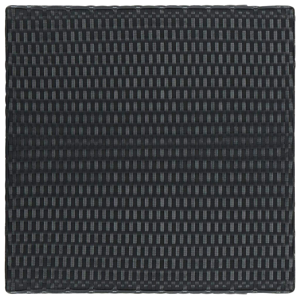 vidaXL Patio Bar Table - Modern Square Design, PE Poly Rattan, 23.8&quot;x23.8&quot;x43.5&quot;, Suitable for Indoor and Outdoor Use - Black
