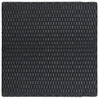 Vidaxl Patio Bar Table Black 23.8''X23.8''X43.5'' Poly Rattan