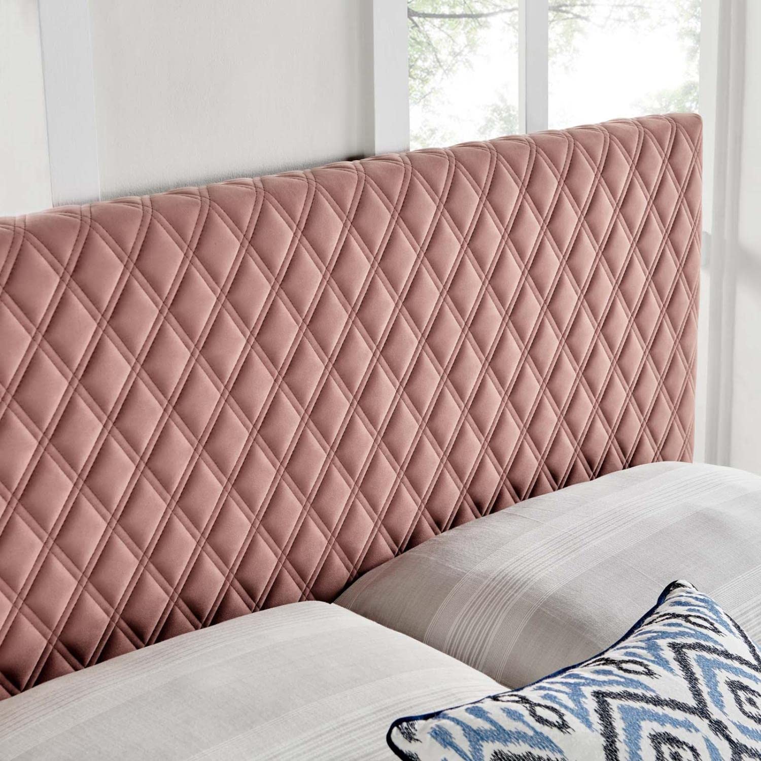 Modway Angela King Performance Velvet Headboard With Dusty Rose Mod-6211-Dus