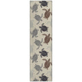 Seabreeze Sz13 Beige Coastal Rug Runner 2' 3" X 7 ' 6"
