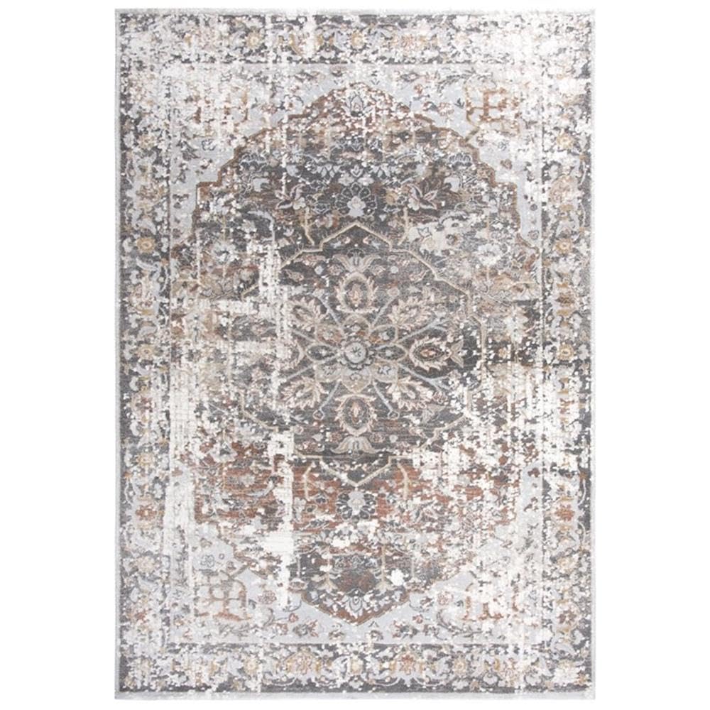 Rizzy Home Alora Decor Lavish 3'11" X 5'6" Beige/Gray/Rust/Blue Power-Loomed Area Rug