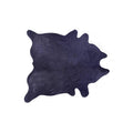 HomeRoots Cowhide, Microsuede 5' x 7' Navy Modern Cowhide Contemporary Area Rugs