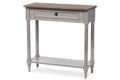Baxton Studio Edd8Vm/Mbw1 Console Table, White Wash