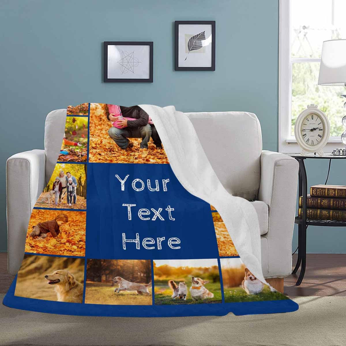 Custom Blanket Personalized Blanket With Photos Text 17 Photos Customized Picture Throw Blanket For Adult Kids Friends For Birth