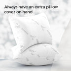 Pillow Protectors With Zipper Queen Size 20X30 Pair Zippered Pillow Case, Cooling, Guaranteed Noiseless Pad, Ultra Plush Absorbe