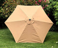 Bellrino Decor 7.5 Ft 6 Ribs Replacement Strong & Thick Patio Umbrella Canopy Cover (Canopy Only) - Sand