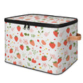 JIEDFEJUI Strawberry Storage Basket for Bedroom Kitchen Bathroom Storage Bins with Lids Collapsible Toy Cube Storage Organizer f