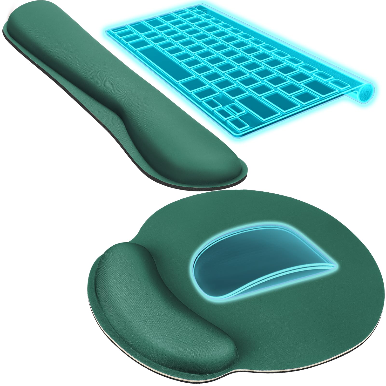 Ktrio Ergonomic Mouse Pad With Wrist Rest, Comfortable Keyboard Wrist Rest, Memory Foam Wrist Rest For Computer Keyboard, Mouse