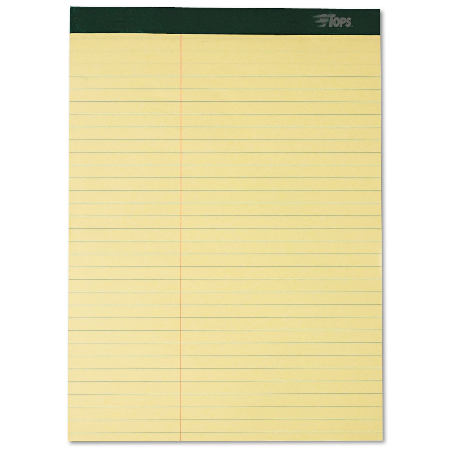 Tops 63396 Double Docket Ruled Pads, 8 1/2 X 11 3/4, Canary, 100 Sheets, 6 Pads/Pack