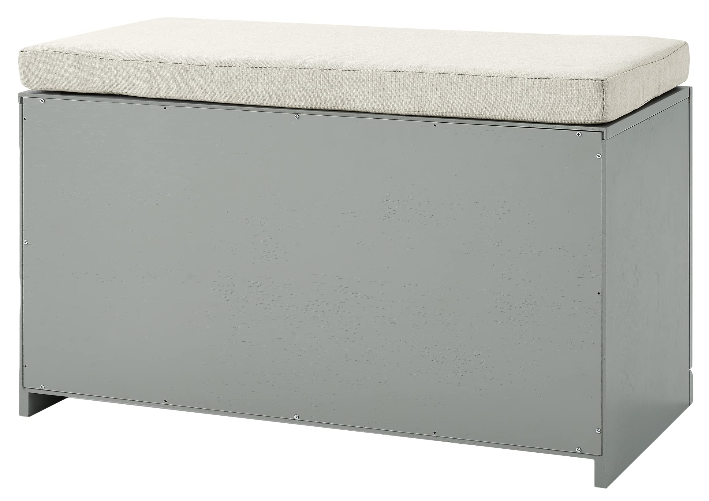 Crosley Furniture Harper Entryway Storage Bench with Shoe Rack Organizer Drawer, Gray