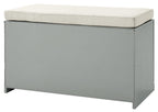 Crosley Furniture Harper Entryway Storage Bench with Shoe Rack Organizer Drawer, Gray