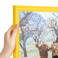 ArtToFrames 11x17 inch Yellow Stain on Hard Maple Wood Picture Frame, WOM0066-60823-YYLW-11x17