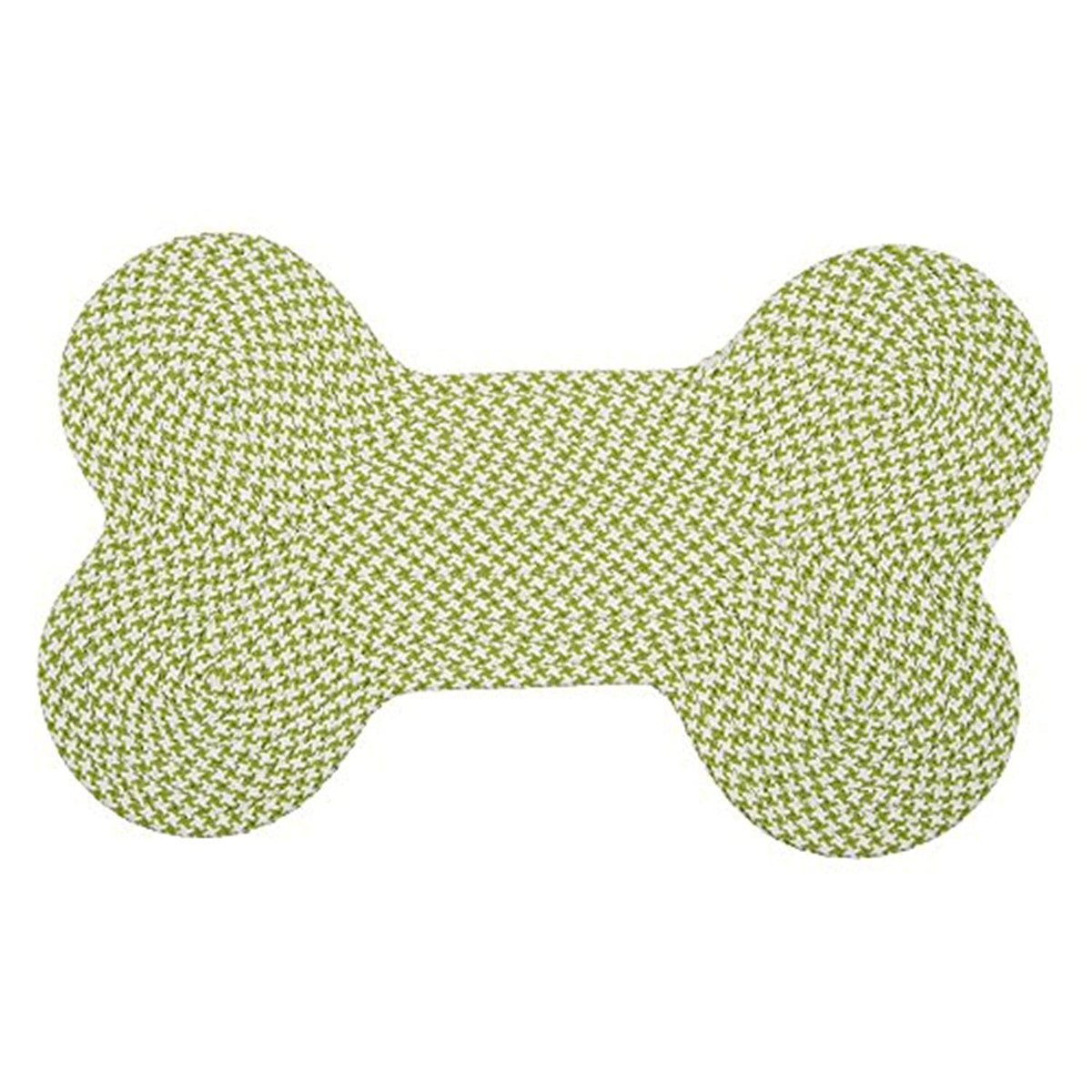 Dog Bone Hounds-Tooth Bright Scatter Rug, 22 By 34-Inch, Lime