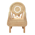 Bali & pari Putri Modern Bohemian Natural Rattan Arm Chair