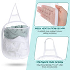 3 Pieces Hanging Laundry Hamper Laundry Bag To Hang Foldable Mesh Hamper Dirty Cloth Basket With Carry Handle Door Net Hampers F