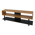 American Trails Creek Solid Wood Tv Stand, Natural Cherry, Black