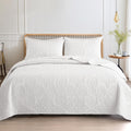 Whale Flotilla Soft Twin Quilt Bedding Set For All Seasons, Elegant Vintage Damask Ultrasonic Quilts Set, Lightweight Reversible