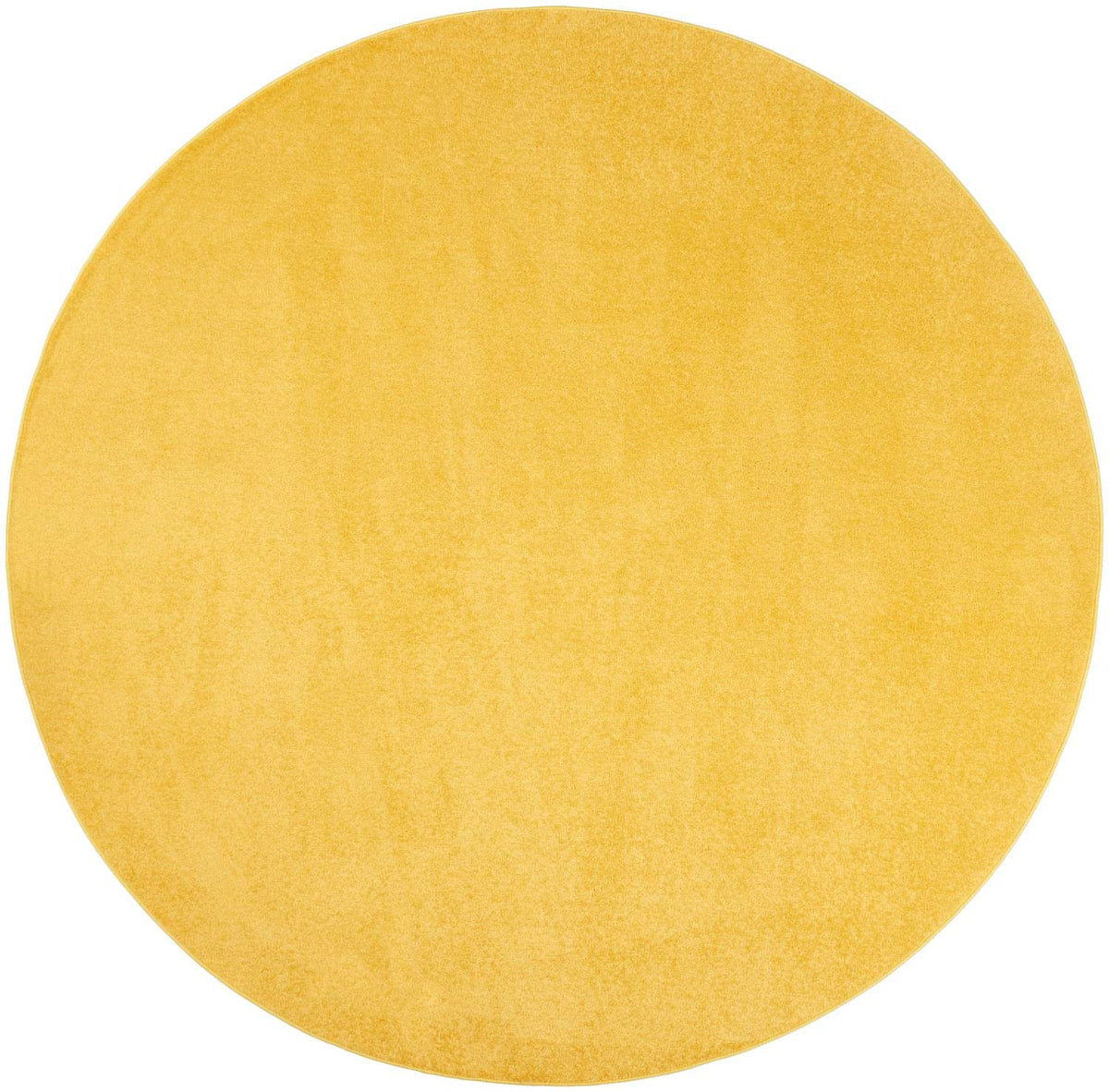 Nourison Essentials Indoor/Outdoor Yellow 8' X Round Area -Rug, Easy -Cleaning, Non Shedding, Bed Room, Living Room, Dining Room, Backyard, Deck, Patio (8 Round)